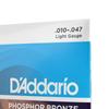 Phosphor Bronze Light Acoustic Guitar EJ38 D'Addario Strings, 12-String, .010-.047,