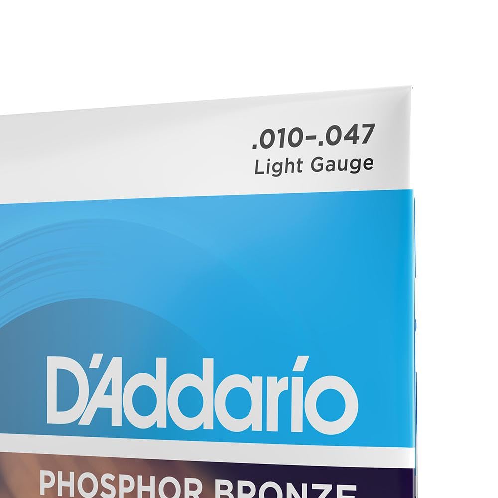 Phosphor Bronze Light Acoustic Guitar EJ38 D'Addario Strings, 12-String, .010-.047,