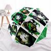 Green Jester Collage Automatic Umbrella - Suitable Travel Outdoor Portable Umbrella Birthday Gift Daily Essentials