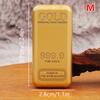 Imitation Gold Bars Brass Core Fake Gold Block Craft Collection Gift Home Office Lucky Feng Shui Decorations Photography Props