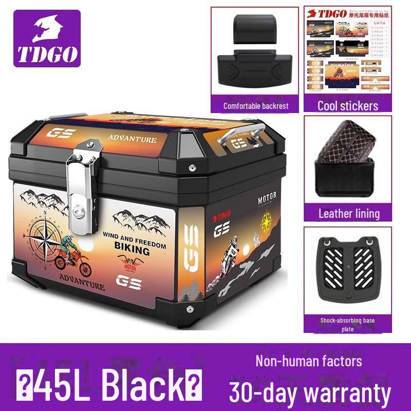 Universal Waterproof Motorcycle and Electric Scooter Trunk: Large Capacity Tail Box for Storage and Takeout