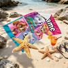 Asciugamano da Spiaggia Personalizzato con Nome e Stampa PAW Patrol, per Viaggio Campeggio Festa in Spiaggia Decorazione Casa, Regalo di Compleanno per Famiglia e Amici