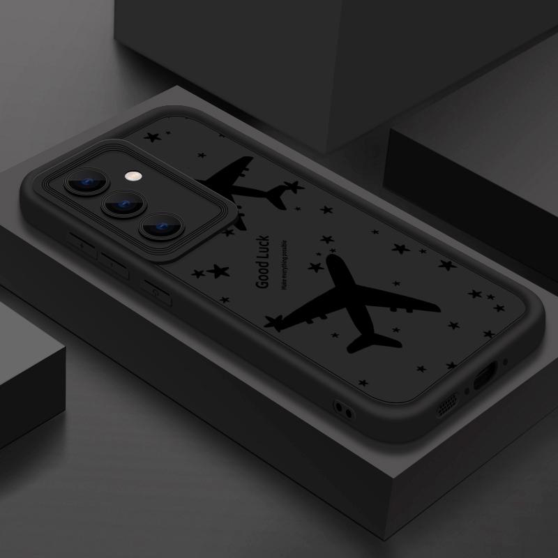 Pentru Samsung S25 Ultra S24 FE S23 S22 A56 A36 A55 A16 A15 A35 Carcase Coajă Imprimeu Avion Silicon Moale Protecție Obiectiv Rezistent la Șocuri TPU Mat Husă Telefon
