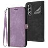 Side Buckle Double Fold Hand Strap Leather Phone Case