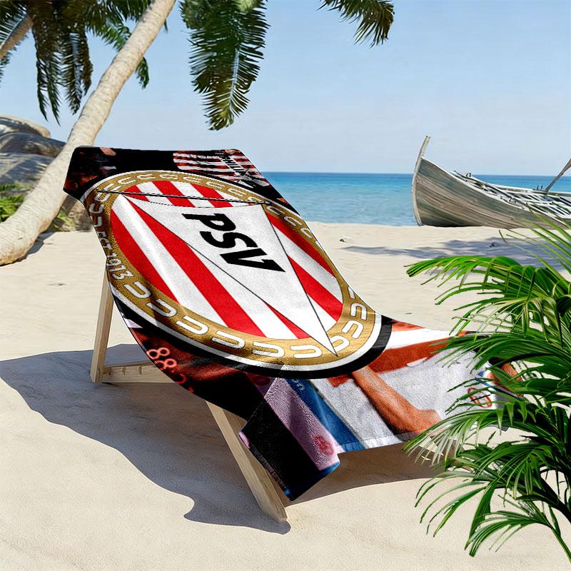 PSV Eindhoven Player Print Beach Towel, Large Soft Quick Dry Towel for Beach Camping Swimming