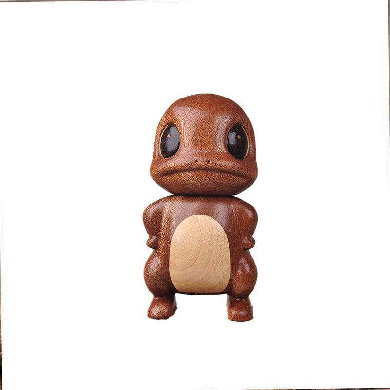Creative Wooden Crafts: Little Prince Hippo Wood Ornament with Solid Wood Base