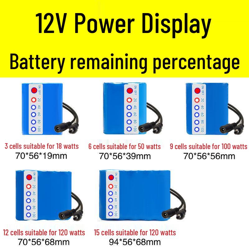 12V Lithium Battery Pack for Outdoor Audio, Car Wash Machines, Solar Street Lights, and Monitoring Systems