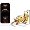 BRASSTAR Brass Fengshui Handmade Bull OX Statue Charm Lucky Wealth Figurine Business Gift Home Decoration TQGJPT1