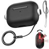 (Black-White) for AirPods Pro 3 with Phone Holder Safety Lock Protective Case for Apple AirPods Pro 3rd Generation with Lanyard