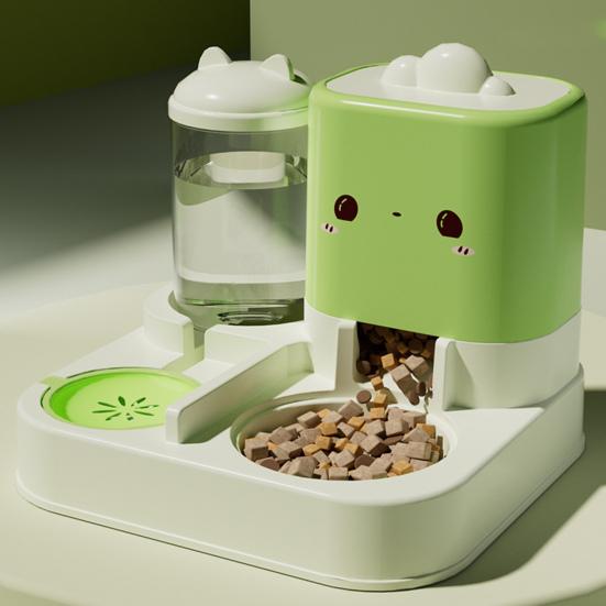 2-In-1 Automatic Cat Food Feeder Water Dispenser Multi-purpose Indoor Small Cats Dogs Puppies Food Water Feeding Bowl Pet Supplies
