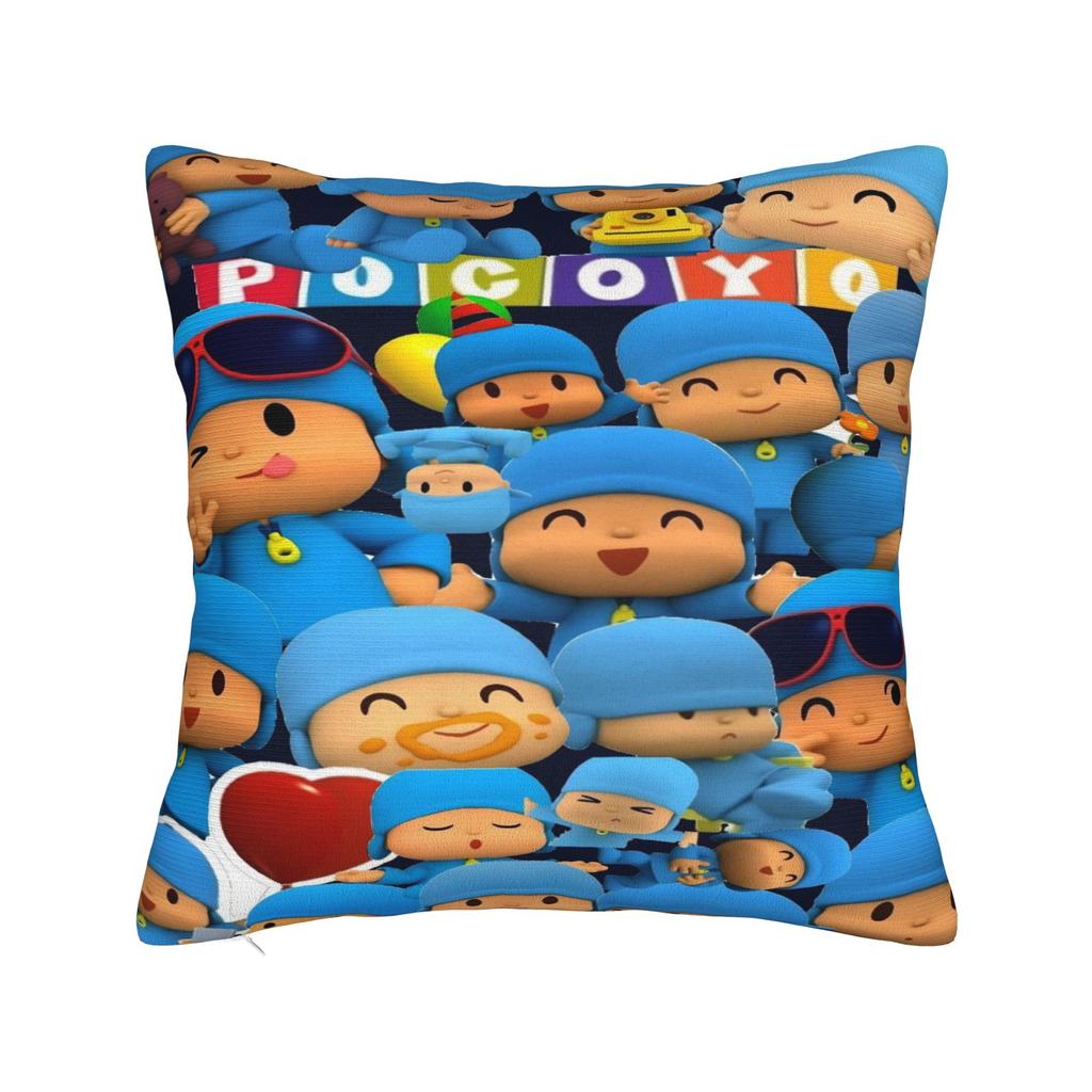 Modny Samochód Pocoyo kreskówka komedia dekoracja poszewka na poduszkę Merch Pokrowiec na poduszkę z zamkiem błyskawicznym wiele rozmiarów