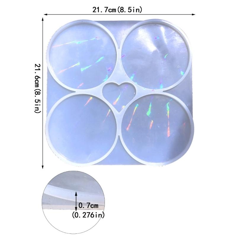 Placemat Tray Molds DIY Coaster Molds Silicone Tray Molds Epoxy Resin Casting Molds for DIY Casting Home Decorations
