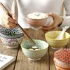 4,5 tums japansk keramisk risskål för porslin, hushåll, kök, restaurang, rund, skållningsfri nudelsoppaskål, ny 2025