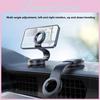 Magnetic Car Phone Holder With Soft Rod And Suction Base For Gps Use