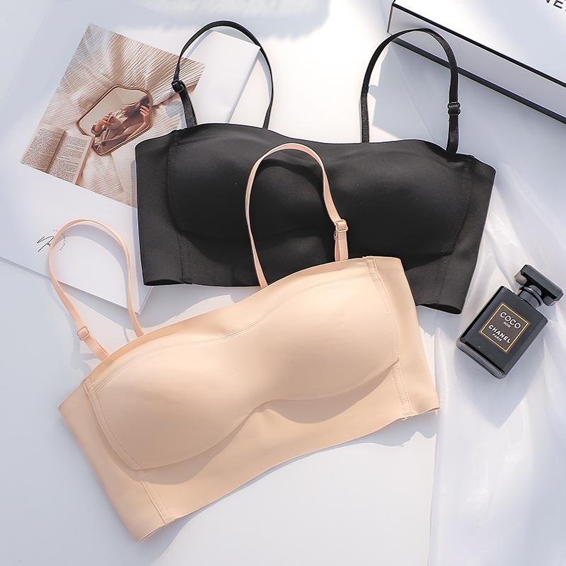 Summer women Ultra Thin Tube Top Wireless Brassiere Smooth Breathable Bra Comfortable Bralette Beauty Back Underwear Top