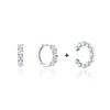Lloyd [Set] Daily Full Stone One-Touch Earrings & Trendy Ball Ear Cuff Lofn2011X