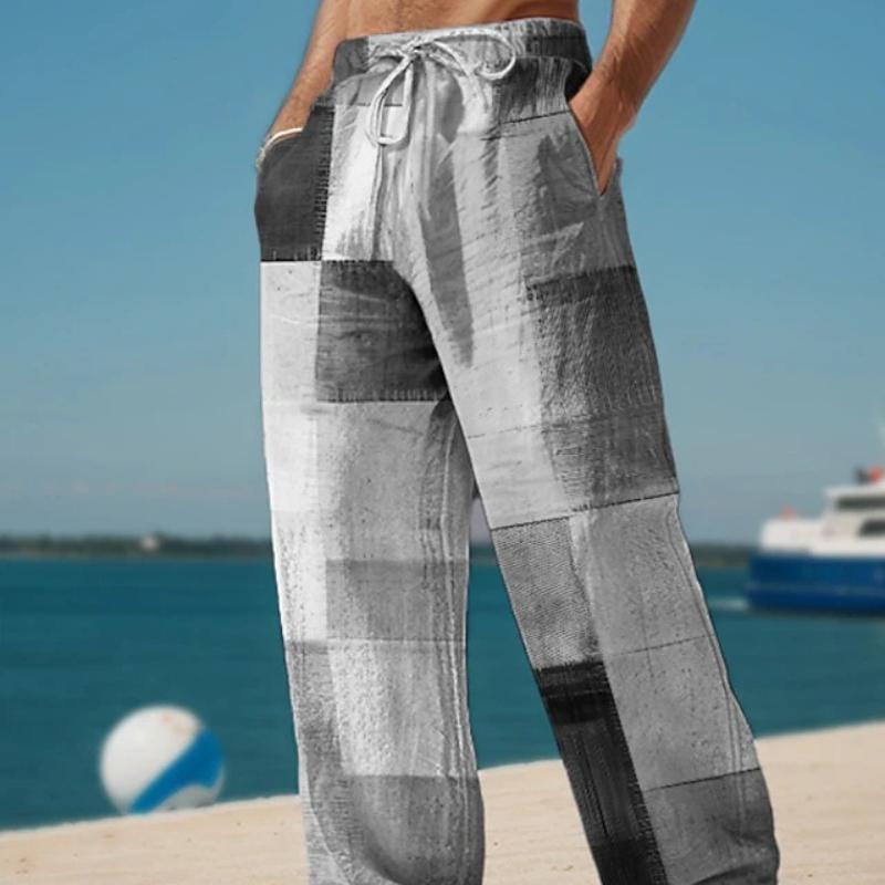 Men'S Athletic Leisure Pants Featuring Equipped with an Elastic Waistband And Pockets - These Straight-Cut Casual Pants Are Perfect for All Seasons