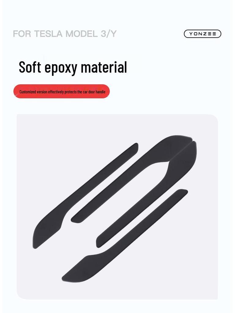 Tesla Model 3/Y/YL Carbon Fiber Texture Door Handle Decorative Patch