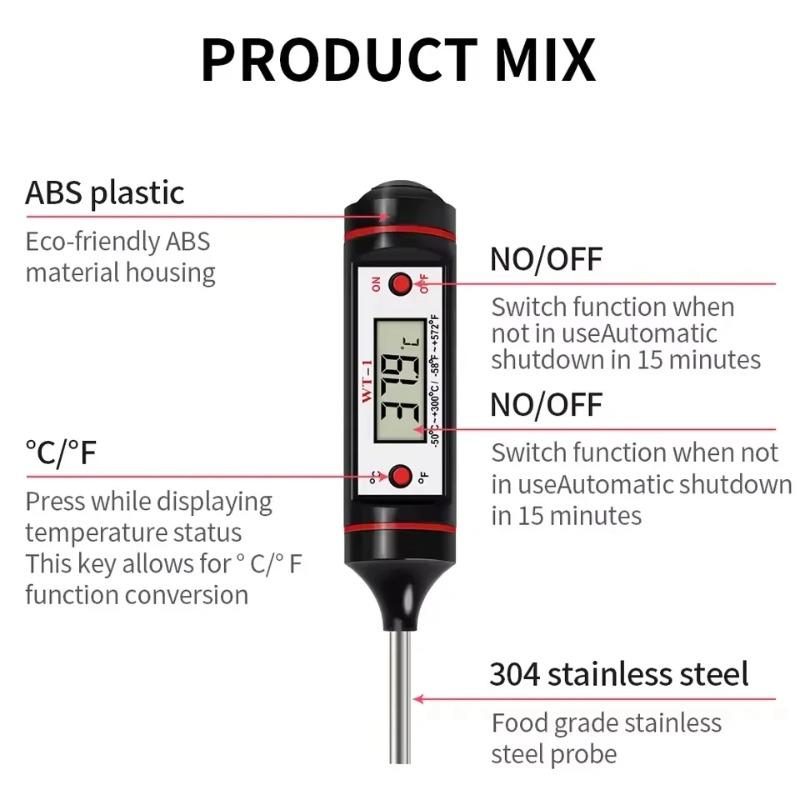 Digital Meat Thermometer Cooking Food Kitchen BBQ Probe Water Milk Oil Liquid Oven Digital Temperaure Sensor Meter TP101