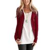 Premium Women V Neck Cardigan Coat Slim Fit Button Plain Cotton Blend Jacket Outwear Top