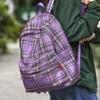 Studentský kostkovaný školní batoh Dámský velkokapacitní batoh Cestovní batoh