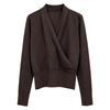 Xin Ge Women's Wool-Blend V-Neck Sweater - Slimming Autumn Knit