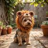 Funny Dog Plush Lion Hat Skin Friendly Cat Costume Headwear Cat Lion Shape Hood  Birthday Gift