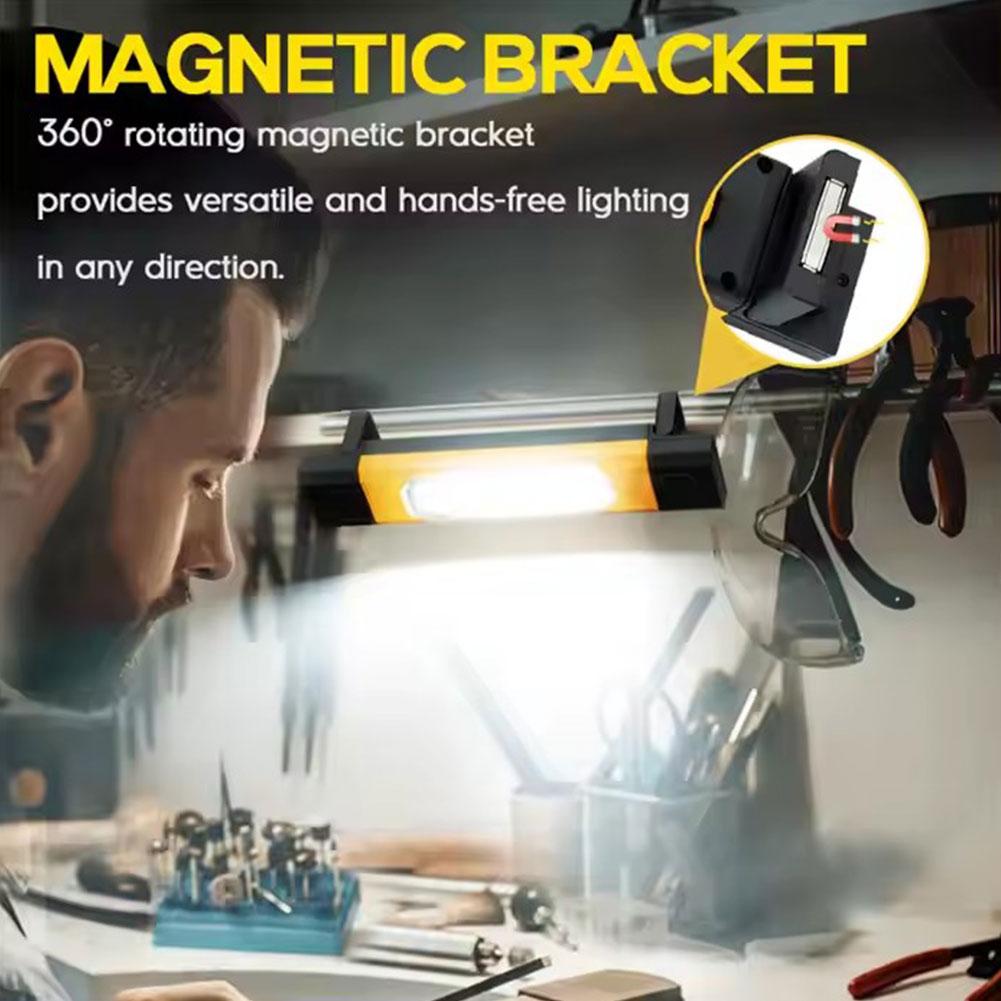 Rechargeable Powerful COB LED Work Light Car Garage Mechanic Lamp USB Flashlight Magnetic Torch Emergency Light Warning Light
