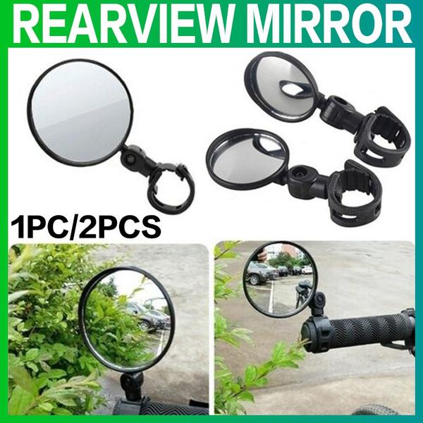 5cm/8cm 1 PC/2PCS  360 Degree Rotating Bicycle Rearview Handlebar Mirrors Cycling Rear View MTB Bike Silicone Handle Rearview Mirror