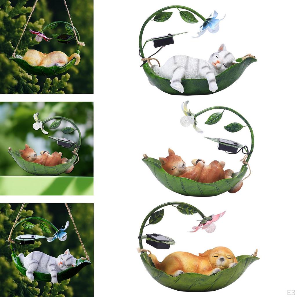 Zvířecí závěsné solární světlo dekorativní socha Umění zahradní lampa dekorace pro