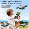 XJ2 Mini Drohne 8K Dual HD Kamera 5G WIFI Übertragung Faltbarer Bürstenloser RC Quadcopter Vollständige Abdeckung Schutzhülle Fernbedienung Spielzeug Kindergeschenk