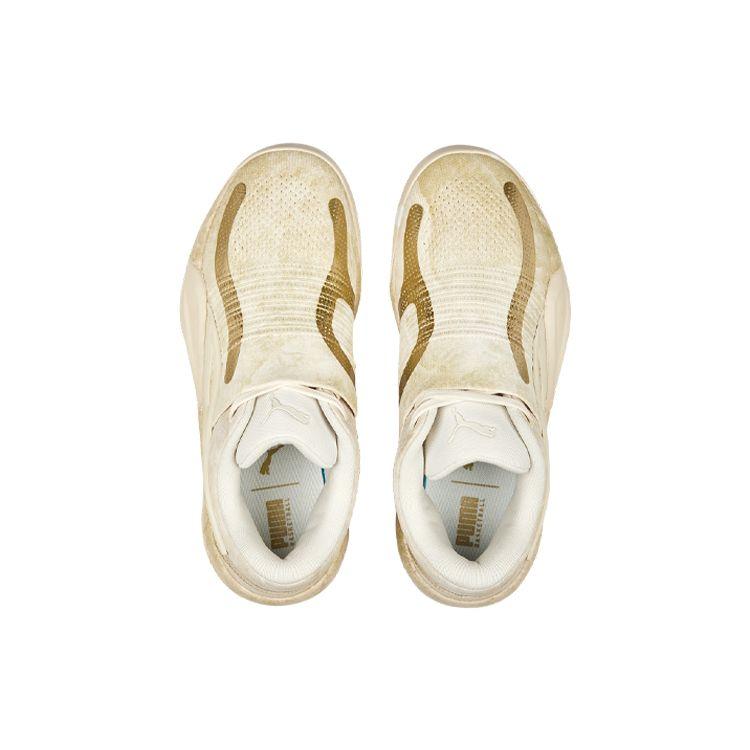 Puma Rise Nitro Nephrite Unisex Sneakers Cream Frosted-Ivory Metallic-Gold 378279-01