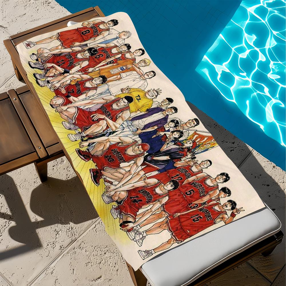 S-slam Anime Cute Towel D-dunk Beach Quick Dry Soft Pool Towels Gift for Travel Gym Shower Camping Sports