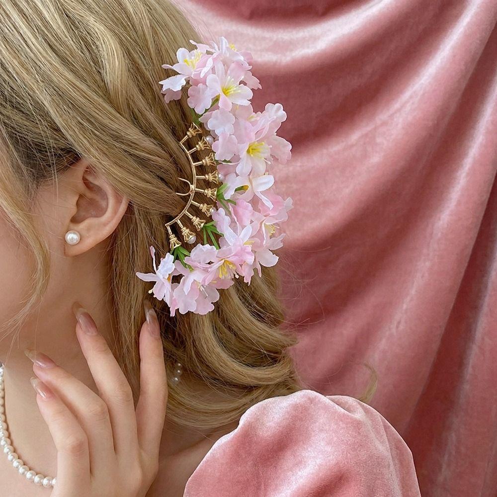 Bohemian Flora Hair Stick Sweet Chinese Style Hairpin Thai Simulation Flower Hair Fork  Bridesmaid