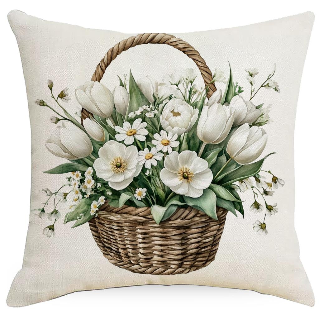 Retro Farmhouse Pillowcase Floral Animal Home Sofa Cushion Pillowcase