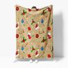 Festive Christmas Throw Blanket Cozy Reversible Flannel Blanket Holiday Home Decor Gift Ultra Soft Warm Texture Cozy