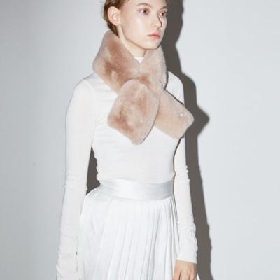 Molliolli Molli Ring Fake Fur Muffler Molliolli Ring_[Beige]