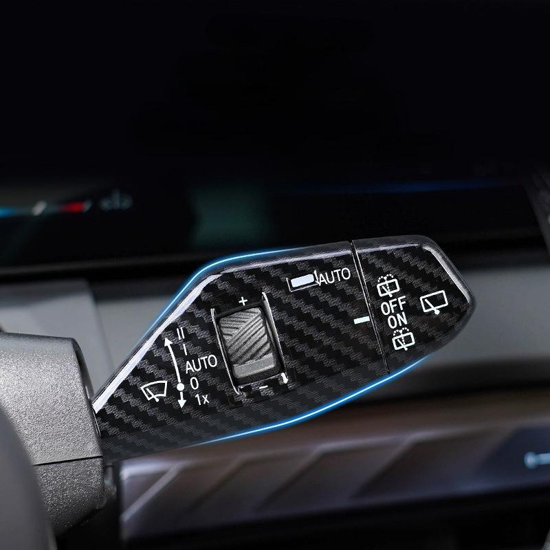 Car Turn Signal Wiper Lever Switch Cover Carbon Turn Signal Wiper Switch Lever Trim Cover For BMW X3 G45 2025