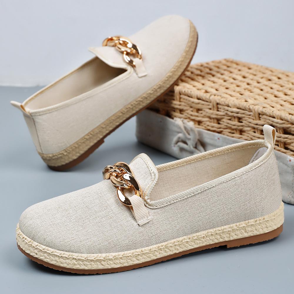 

Туфли, женские весенние парусиновые туфли на плоской подошве, одинарные туфли без шнуровки, повседневная обувь для мам