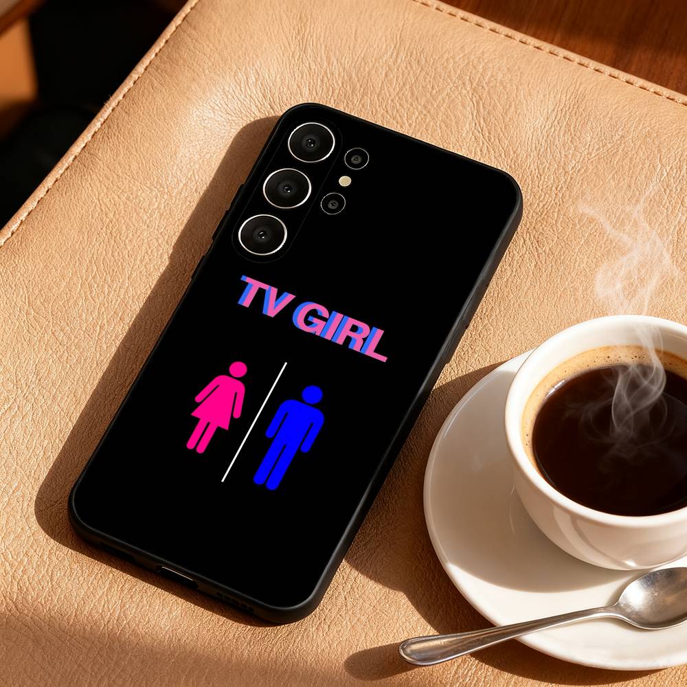 H-Heiß beliebte Band T-TV Girl Handyhülle Für Samsung S25,24,23,22,30,21,10,9,Ultra,Plus,Lite,FE Weiche Schwarze Hülle