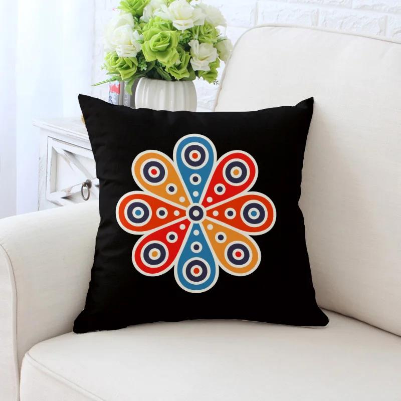 Creative Modern Ethnic Geometry Pillowcase Simple Black/White Sofa Cushion Case Hot Nordic Livingroom Bedroom Decorative Pillows