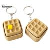 Desktop Decorative Ornament Keychain Pendant, Mechanical Balance Figurine, 3D Printed Modern Artistic Modeling Piece Stress Relief Fidget Toy, Waffles