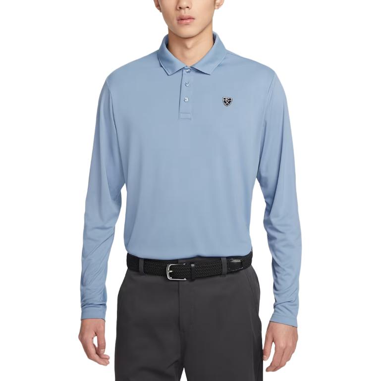 Nike Однотонная рубашка поло с длинным рукавом для гольфа мужская tops IB0232-486 2XL