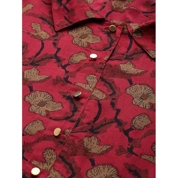 Women's Cotton Relaxed Fit Anarkali Kurta Pant Set Indian Bollywood Tunic Kurta VFP-1864a