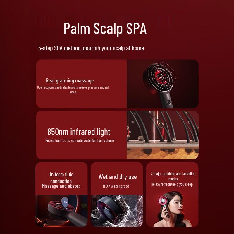 Breo Scalp3 Red Light Smart Scalp Massager CN plug (adapter included)