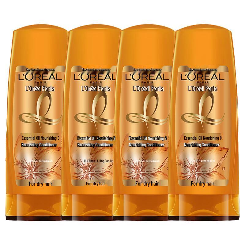 Набор кондиционеров L Oréal с эфирными маслами для объема и гладкости, 4x400 мл