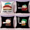 Hot Funny Anime S_Souths P_Park Cushion Cover Plush Fabric Soft Double-Sided Printed Sofa Pillow Case Colorfast Home Decor Gift