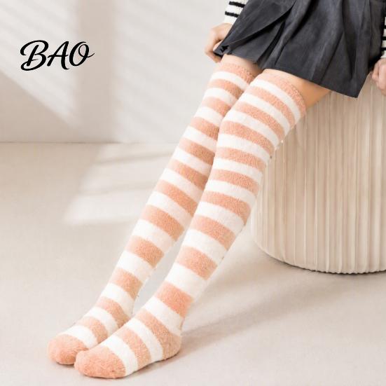 Warme Wintersocken 1 Paar Damen Oberschenkelhoch für den Winter, Verdickte Korallenfleece Bein Samt Wärmer Lange Strümpfe, Flauschige Over-the-Knee-Stiefel Mädchen