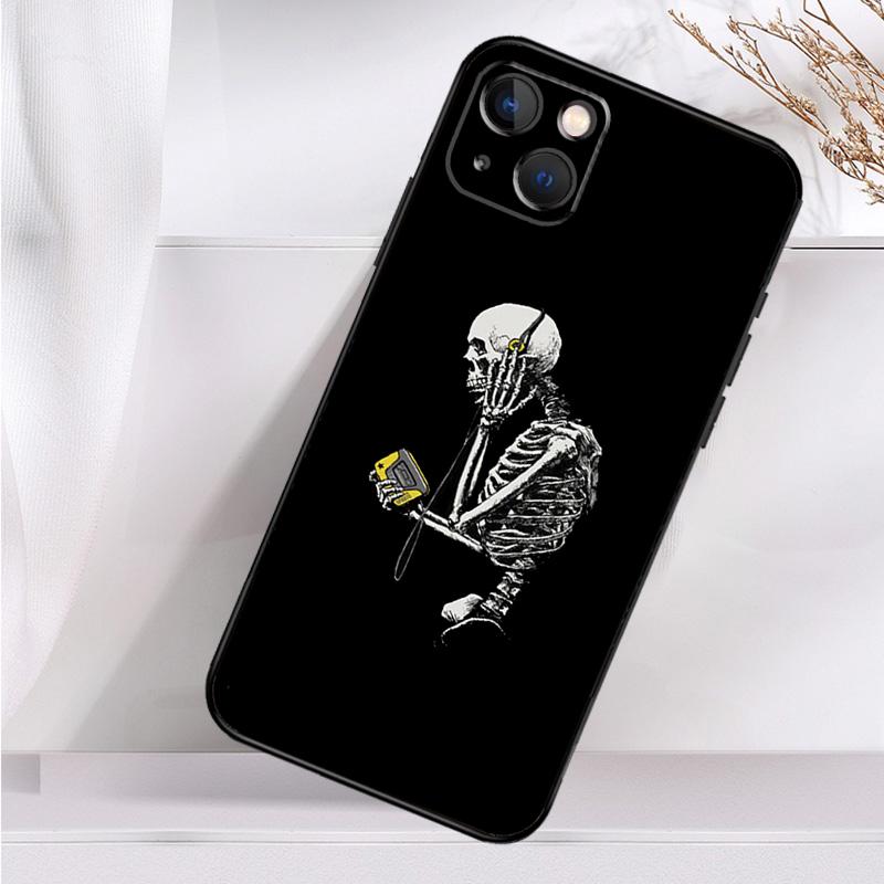 Aesthetics Skeleton Shockproof Case For iPhone 17 15 16 Pro Max 11 14 Plus 12 13 Mini 16e 17 Air Phone Cover