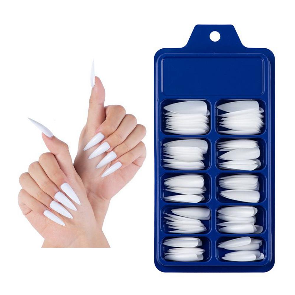 24/100Pcs Candy Color False Nail Tips Full Cover Matte Acrylic Ballerina Fake Nails Tip DIY Beauty Manicure Extension Tools
